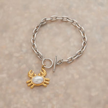 Crab Pearl Stainless Steel Bracelet