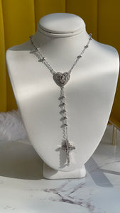 Guadalupe Heart Sterling Silver Rosary