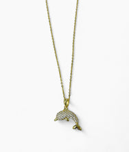 Dolphin Gold over Sterling Silver Necklace