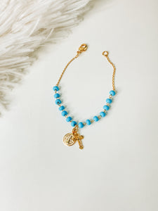 Baby Religious Protection Gold Plated Bracelet