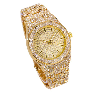 Men’s Iced Out Techno Pave Watch Octagon Bezel