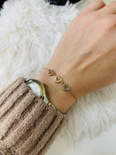 14k Gold Hearts Tricolor Bracelet