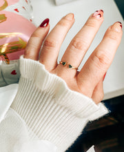 14k Gold Tiny Hearts Ring