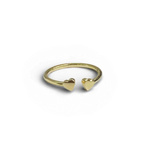 14k Gold Tiny Hearts Ring