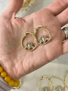 Virgen Guadalupe 18k Goldfilled Hoop Earrings