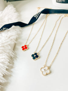 Clover CZ Gold Plated Necklace