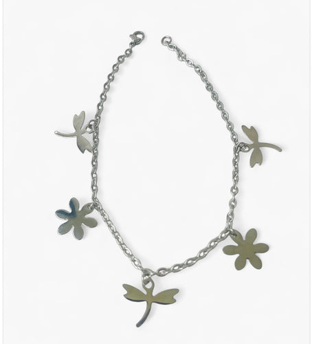 Dragonfly Stainless Steel Anklet