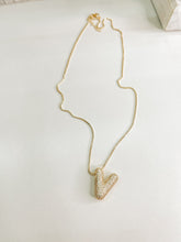 Bubble Initial CZ Gold Plated Necklace