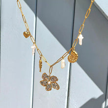 Ocean Flower Stainless Steel Charm Necklace