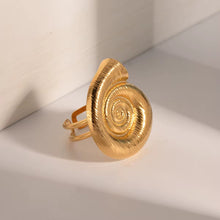 Conch Stainless Steel Adjustable Ring