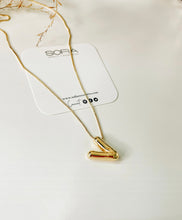 Bubble Initial Gold Plated Necklace