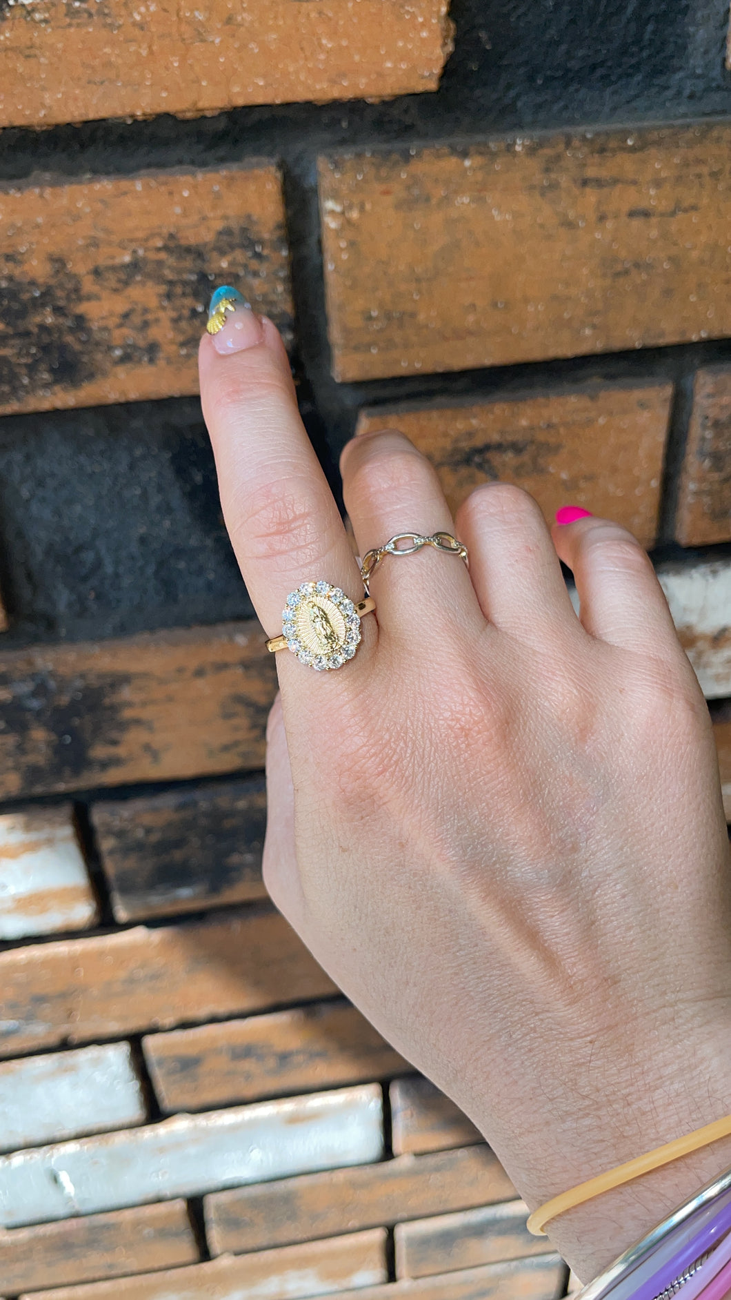 Guadalupe Gold over Sterling Silver Ring