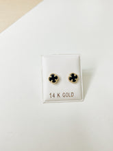 14k Gold Clover Earrings