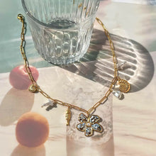 Ocean Flower Stainless Steel Charm Necklace