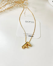 Bubble Initial Gold Plated Necklace