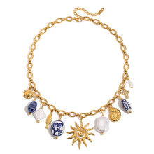 Santorini Stainless Steel Charm Necklace
