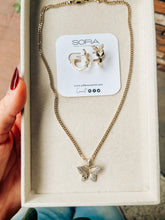 Butterfly 18k Gold Plated Necklace Earrings Set