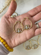 Virgen Guadalupe 18k Goldfilled Hoop Earrings