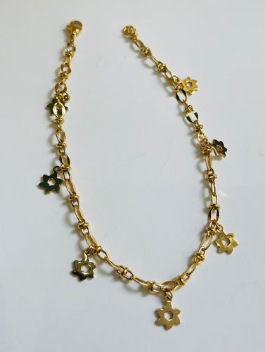 Flower Stainless Steel Anklet