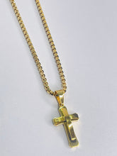 Cross Gold Stainless Steel Men Necklace
