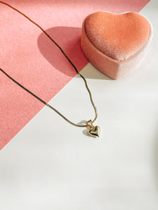 14k Gold Bubble Heart Necklace