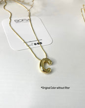 Bubble Initial Gold Plated Necklace