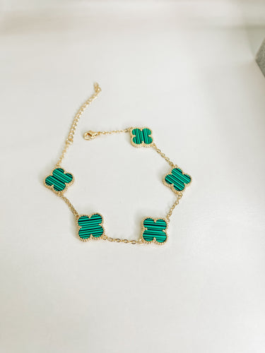 Clover Designer Inspired Gold Plated Bracelet