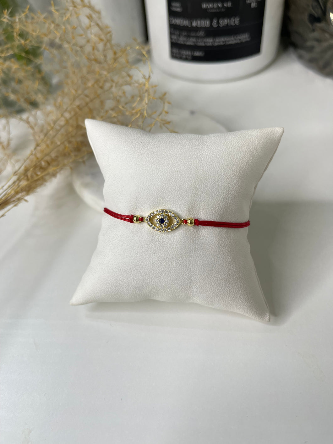 Evil Eye Red Sterling Silver Protection Bracelet