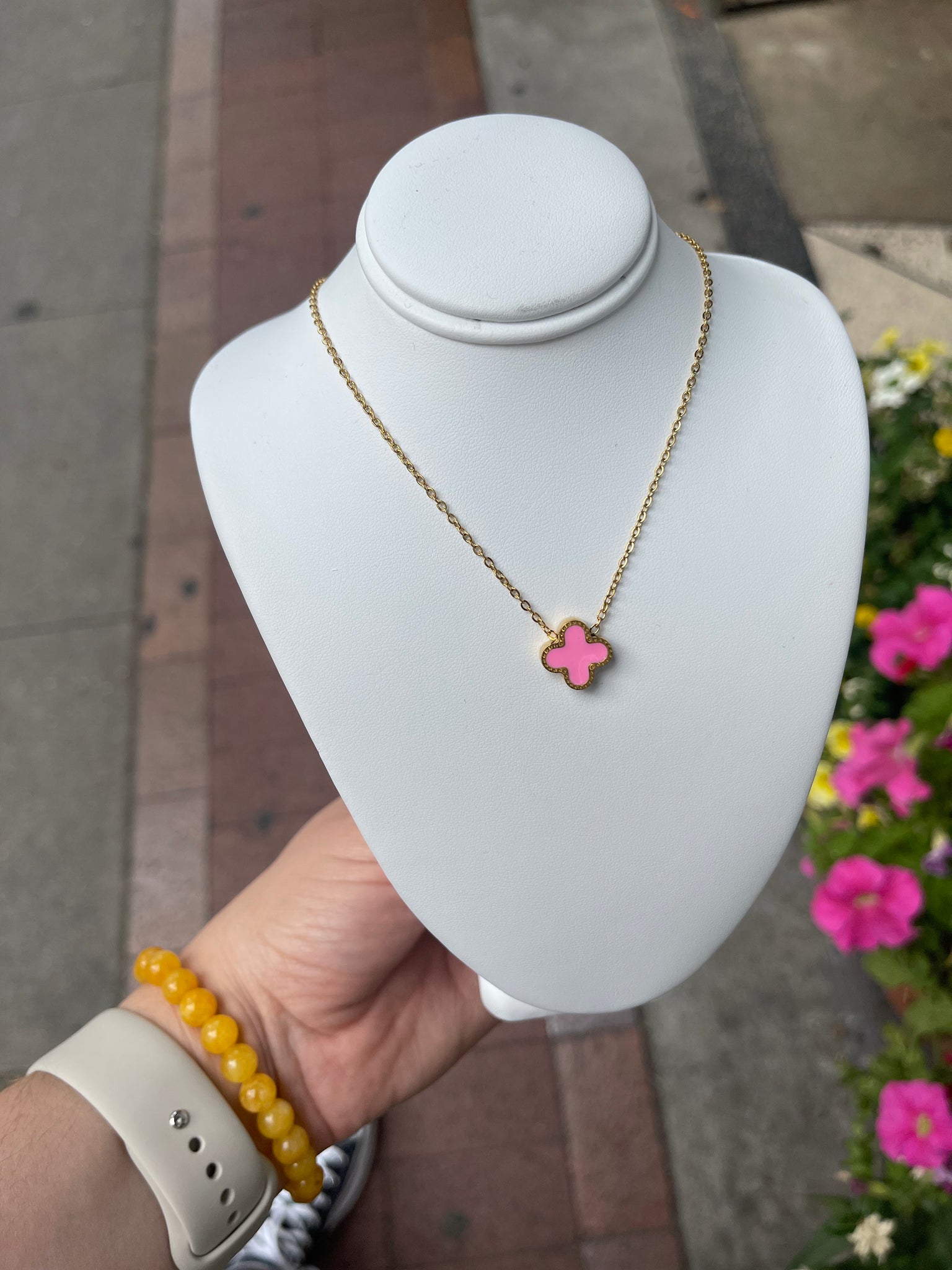 Clover Designer Inspired Stainless Steel Necklace – SOFIA jewelry &  accessories