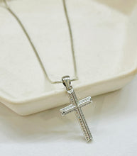Cross 18k White Goldplated Necklace