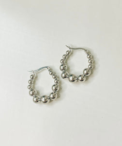 Monica Stainless Steel Hoop Earrings