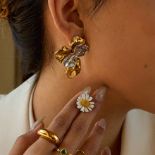 Dried Flower Stainless Steel Earrings