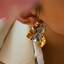 Dried Flower Stainless Steel Earrings