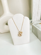 Bubble Initial CZ Gold Plated Necklace