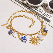 Santorini Stainless Steel Charm Necklace