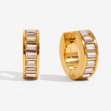 Twinkle Stainless Steel Huggies Earrings