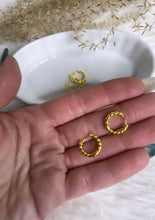 Spiral Gold over Sterling Silver Hoop Earrings