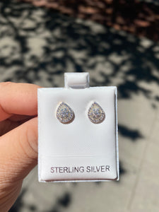 Flower Drop Sterling Silver Earrings