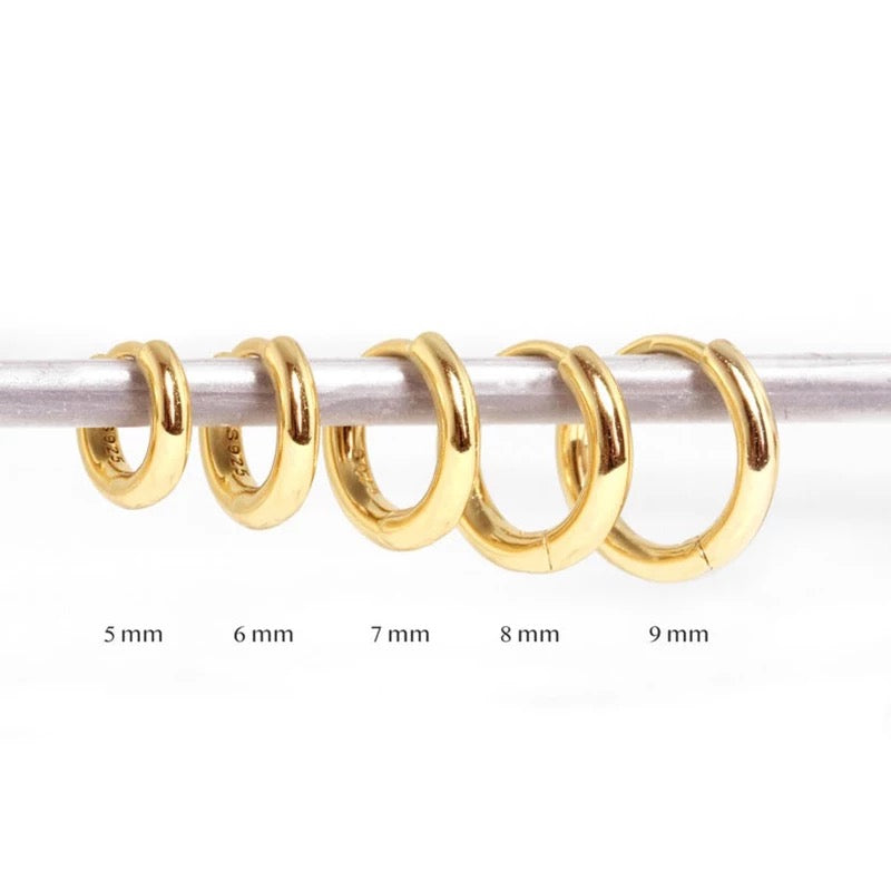 Alexa Huggies Sterling Silver Hoop Earrings