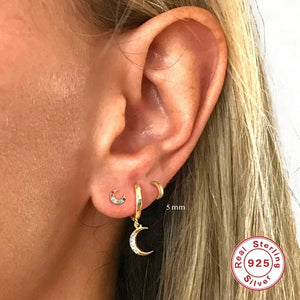 Alexa Huggies Sterling Silver Hoop Earrings