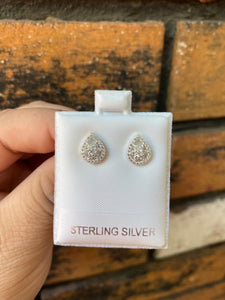 Flower Drop Sterling Silver Earrings