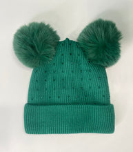 Pom Poms Knit Glitter Women/Teen Winter Hat