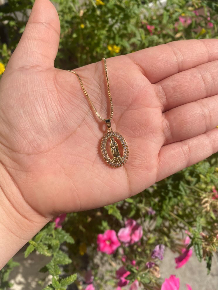 Virgencita Guadalupe Goldfilled Necklace