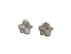 Lively Orchid Earrings Sterling Silver