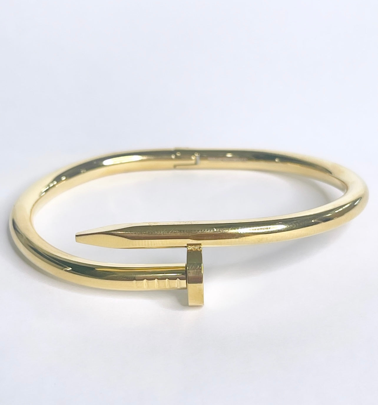Buy Thick Nail Bracelet - Designer Inspired - Similar to Cartier Love  Bracelet - 1 Year Guarantee (White Gold) Online at desertcartINDIA